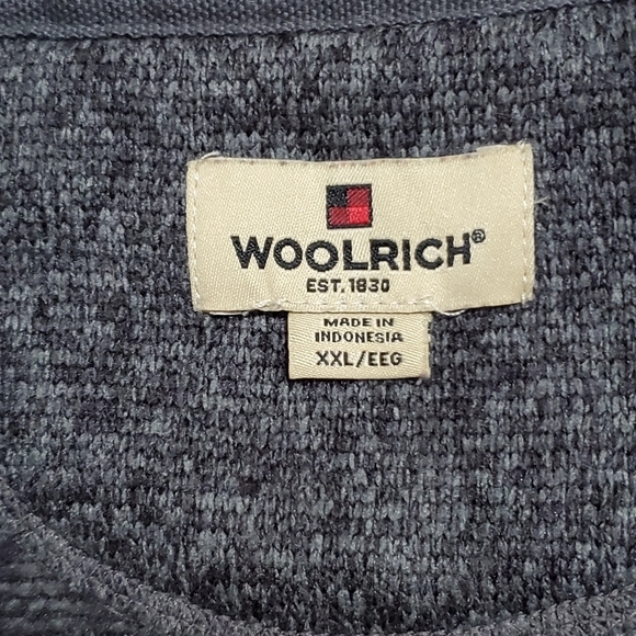 Woolrich Quarter Zip Pullover Gray Mens XXL - Picture 4 of 4